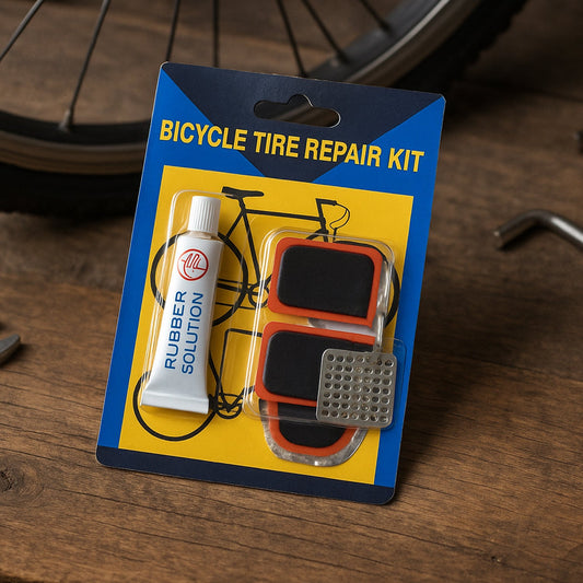 Bicycle Tire Repair Kit Puncture Repair Set with Adhesive Portable Tools (Mix Design / 1 Set)