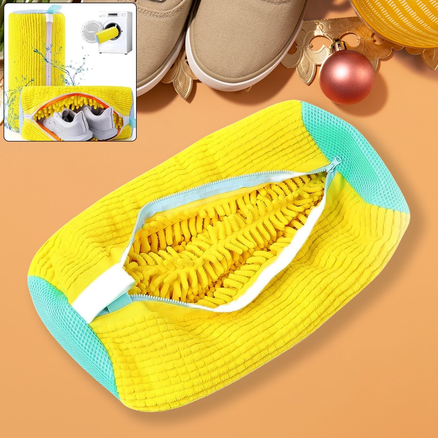 Microfiber Shoe Mop Cover with Zipper Closure