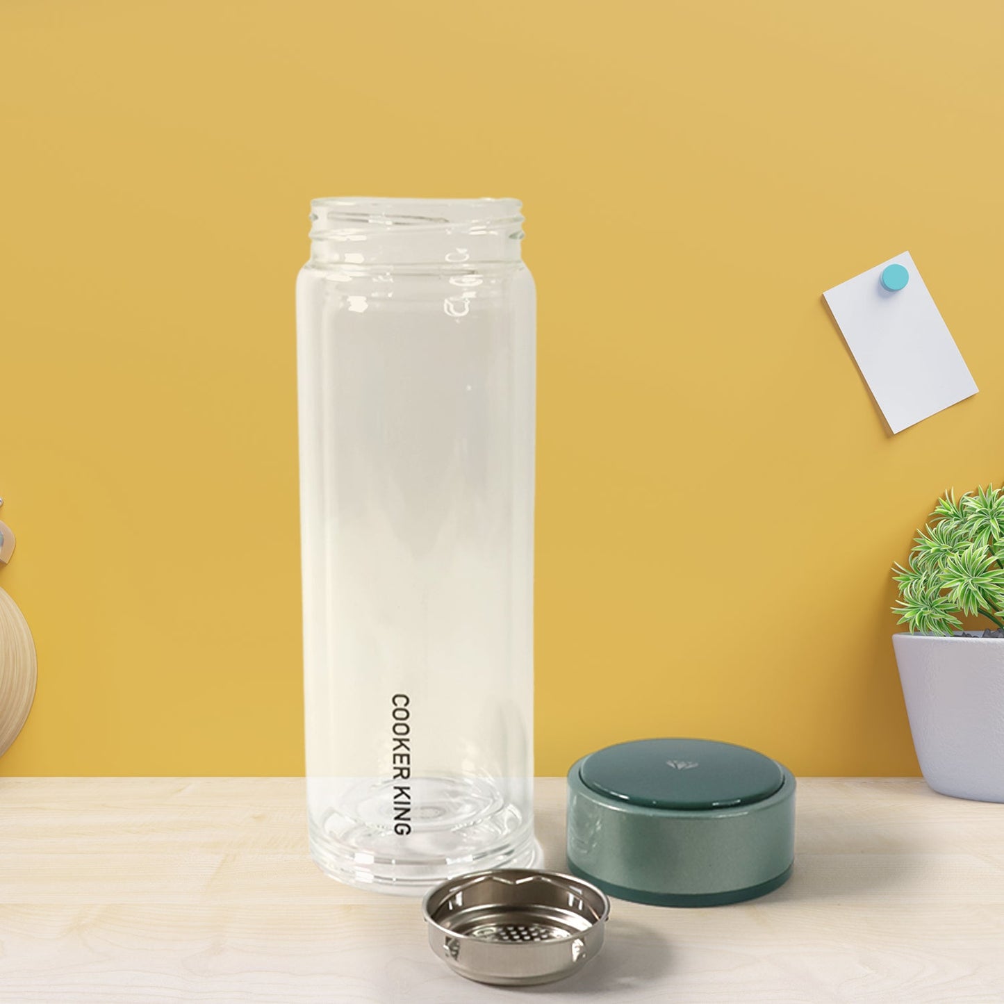 Double Wall Glass Infuser Tea Mug (280ml Approx / 1 Pc)