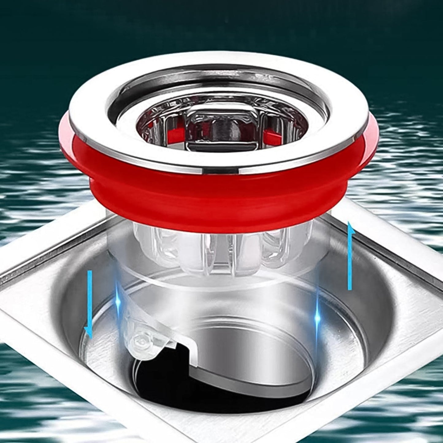 Plastic Odour Proof Floor Drain Sink Drain for Toilet Bathroom Kitchen (1 Pc)