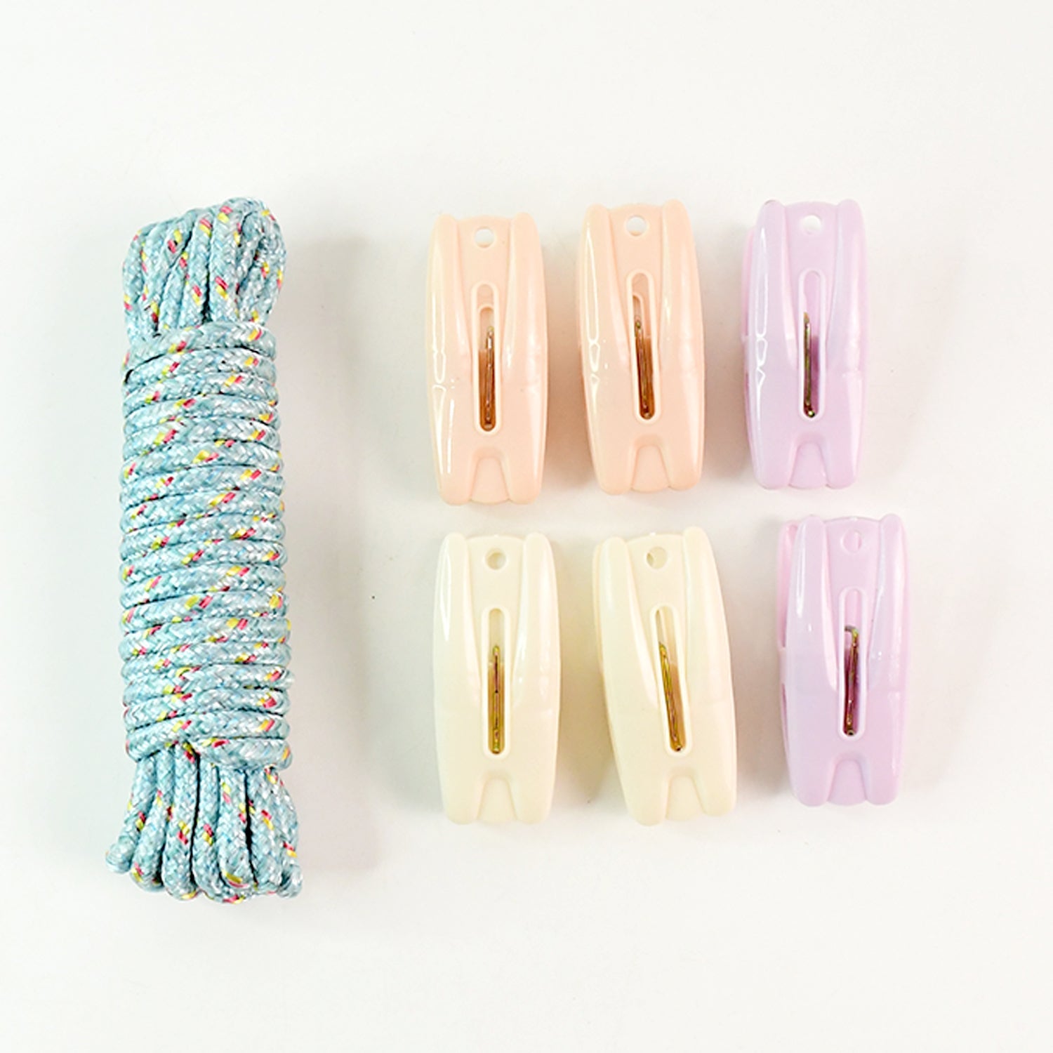 Zip Line Clothesline Kit with Built-in Clips