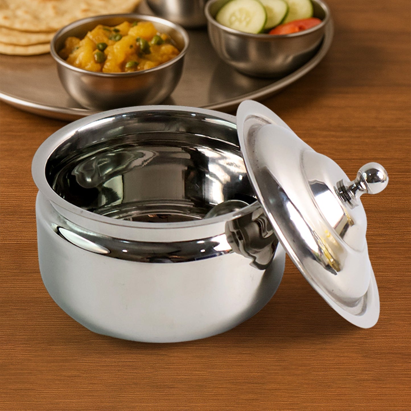 Premium Stainless Steel Ghee Pot (1 Set)