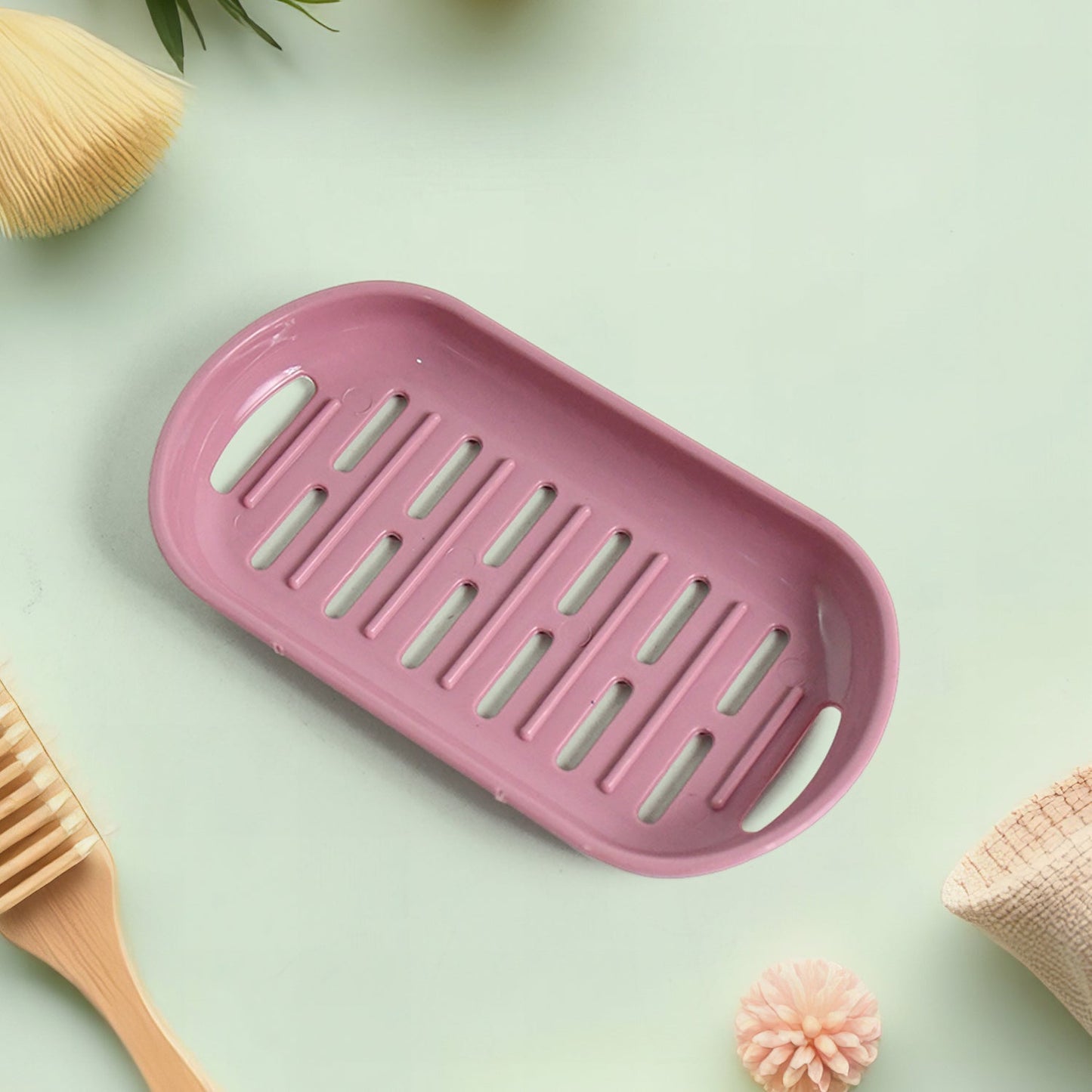 Multipurpose Plastic Soap Dish with Transparent Dust-Proof Lid, Sabudani (1 Pc)