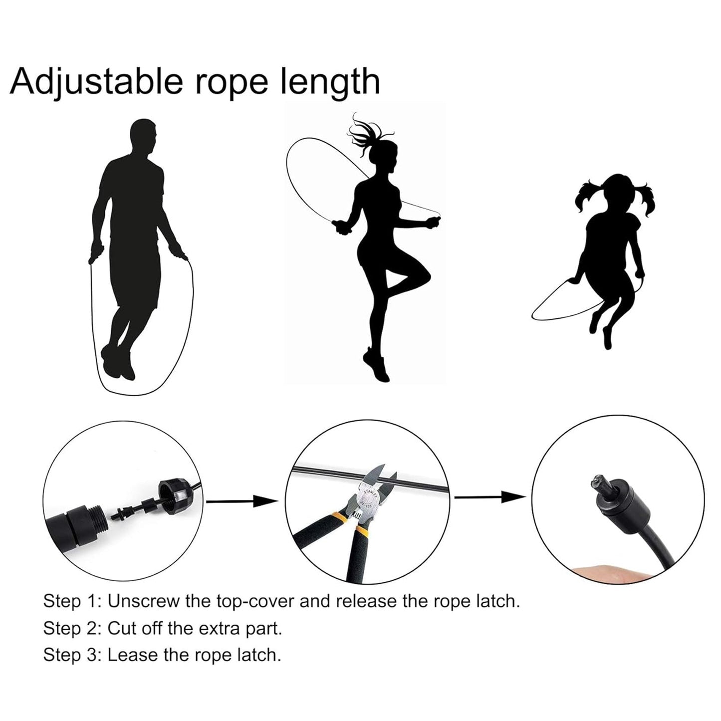 High-Speed Skipping Rope with Foam Padded Handles (1 Pc)